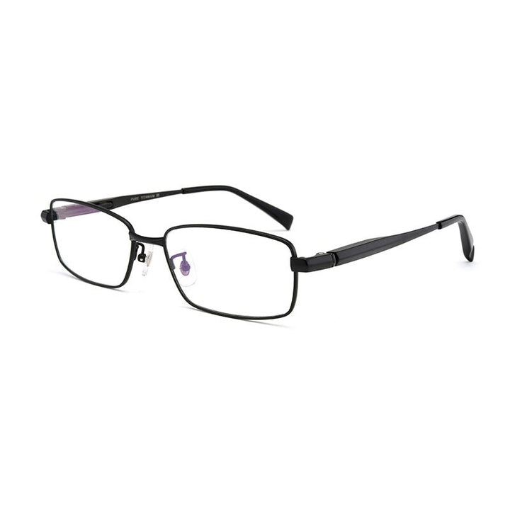 Hotochki Men's Full/Semi Rim Titanium Frame Progressive Reading Glasses 81133 Reading Glasses Hotochki +100 Full rim black 