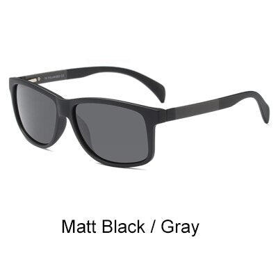 Ralferty Men's Polarized Rectangle Sunglasses FP8 Sunglasses Ralferty Matt Black - Gray China As picture
