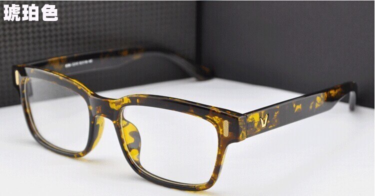 Unisex Eyeglasses Acetate V-Shaped Glasses Frame 8084 Frame Brightzone Tortoise  