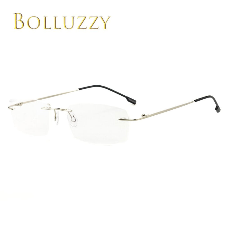 Men's Eyeglasses Rimless Ultra Light Alloy Bo858 Rimless Bolluzzy   