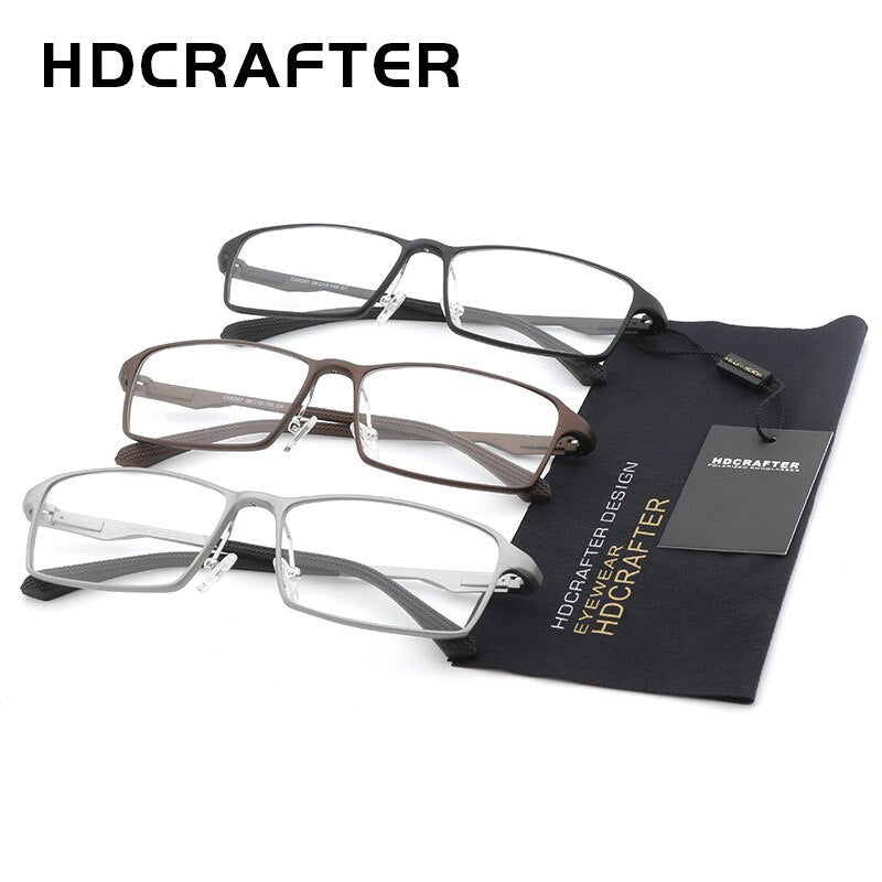 Men's Eyeglasses TR90 Alloy 17g Rectangular L-P6287 Frame Hdcrafter Eyeglasses   