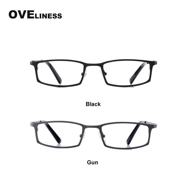 Oveliness Men's Full Rim Square Titanium Eyeglasses Lt8016 Full Rim Oveliness   