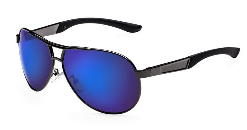 Reven Jate Men's Sunglasses Uv400 Polarized Coating Driving Mirrors Frame Material Alloy Sunglasses Reven Jate Blue  