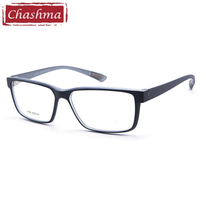 Men's Eyeglasses TR90 Sport 1106 Big Frame 138 mm Sport Eyewear Chashma Blue with Gray  