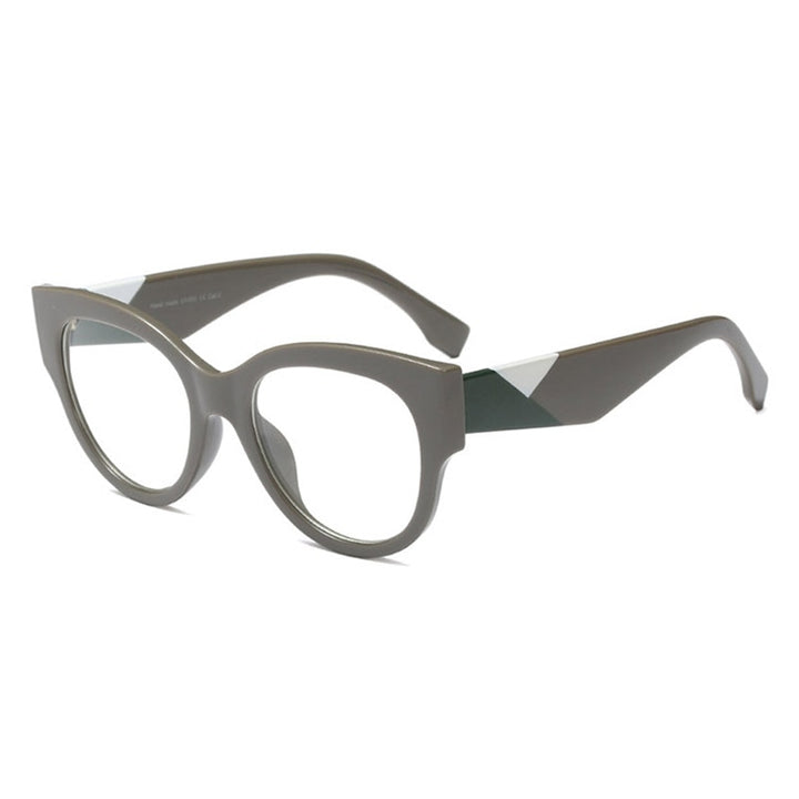 Hotony Women's Full Rim Cat Eye Acetate Frame Eyeglasses 92161 Full Rim Hotony gray  