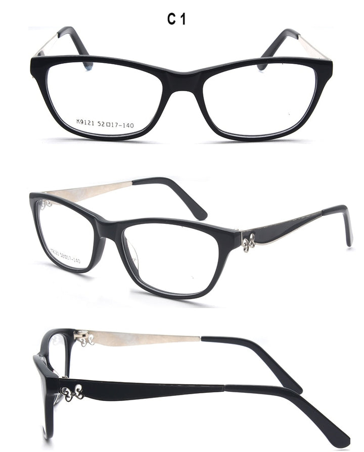 Reven Jate K9121 Acetate Full Rim Flexible Eyeglasses Frame For Men And Women Eyewear Frame Spectacles Full Rim Reven Jate   