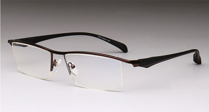 Brightzone Men's Anti Blue Light Semi Rim Eyeglasses Titanium Acetate Semi Rim Brightzone   