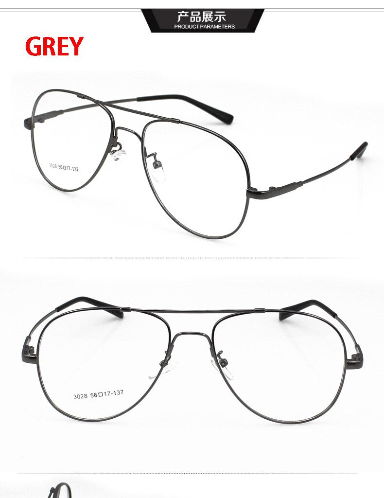 Unisex Eyeglasses Round Alloy Double Bridge Full Rim Big As3028 Full Rim Aissuarvey Eyeglasses   