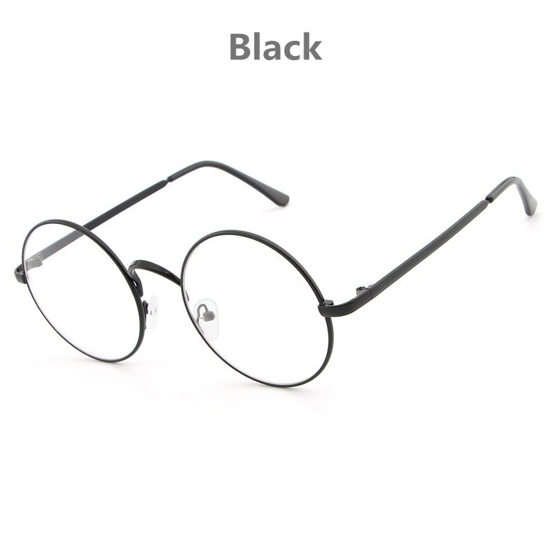 Hdcrafter Women's Full Rim Round Alloy Frame Eyeglasses Lx3048 Full Rim Hdcrafter Eyeglasses Black  