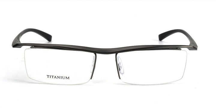 Hotony Men's Semi Rim Browline Titanium Frame Eyeglasses P8189 Semi Rim Hotony   