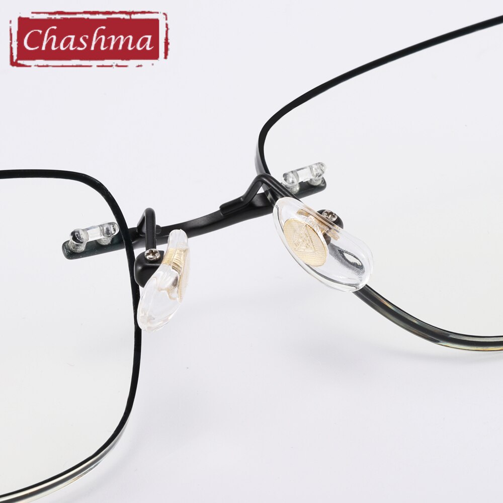 Chashma Men's Full Rim Square Titanium Frame Eyeglasses 8094 Frames Chashma   