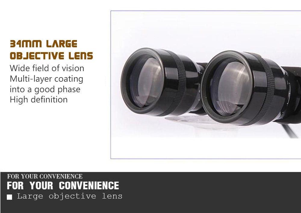 Leo Unisex Full Rim Round Metal Frame Adjustable Zoom In Polarized Hands Free Telescopic Binocular Eyeglasses T45 Full Rim Leo   