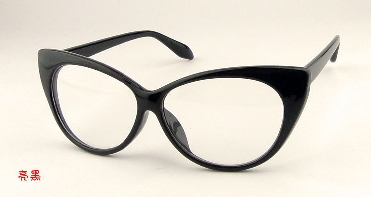 Women's Reading Glasses Acetate Cat Eye -1 To -6 Reading Glasses Brightzone black frame  