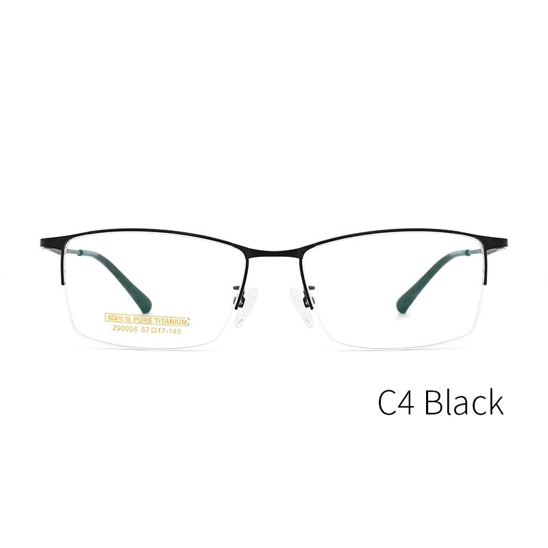 Kansept Men's Semi Rim Square Titanium Alloy Frame Eyeglasses 290006 Semi Rim Kansept 290006C4  