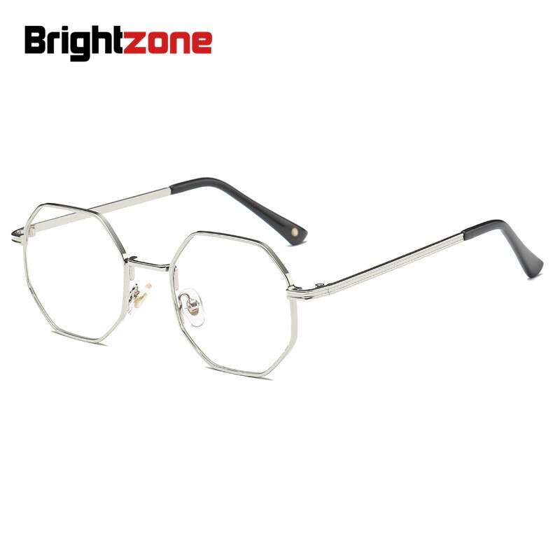 Unisex Eyeglasses Anti Blue Light Alloy Frame Polygon Anti Blue Brightzone   