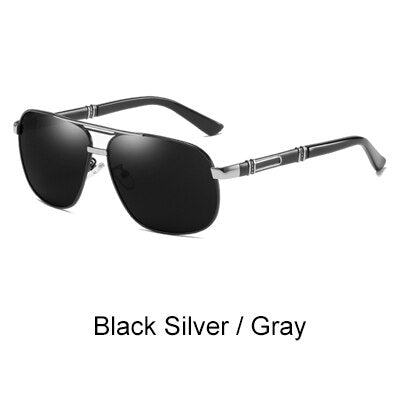 Ralferty Men's Sunglasses Polarized Tac Square D0960 Sunglasses Ralferty Black Silver - Gray China As picture