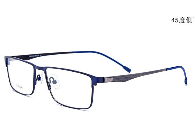 Unisex Eyeglasses Frame High-end Alloy Titanium 5218 Frame Brightzone Blue  