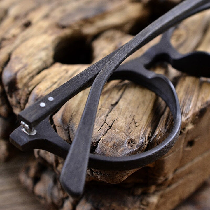 Hdcrafter Unisex Full Rim Round Wood Frame Eyeglasses Ps6089 Full Rim Hdcrafter Eyeglasses   