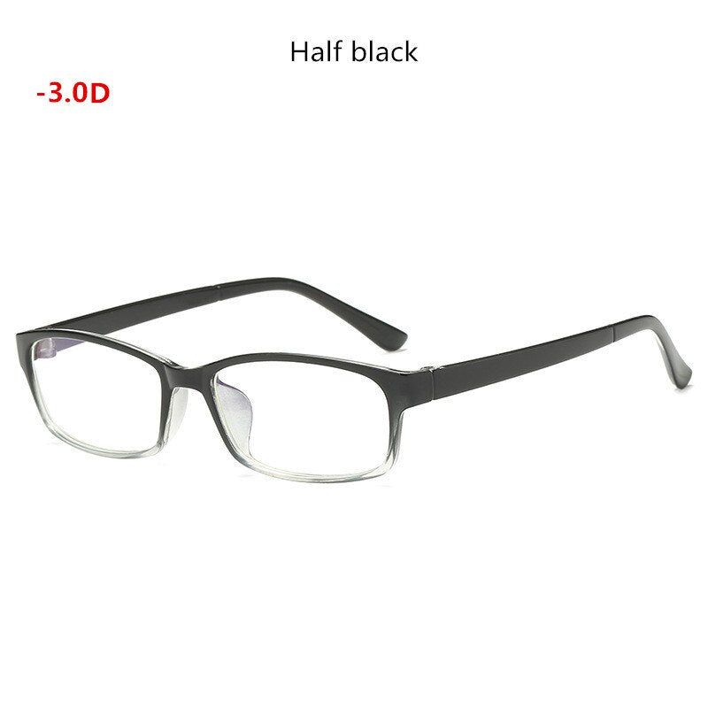 Unisex Reading Glasses Myopia Short-sight Eyewear A01 Reading Glasses SunnyFunnyDay Halfblack Myopia300  