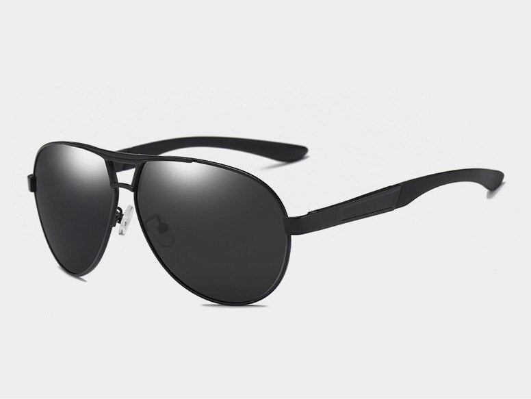 Men's Sunglasses Polarized Frame Alloy Tac P8013 Sunglasses Brightzone Black Gray  