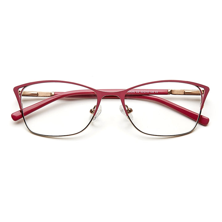 Women's Cat Eye Metal Acetate Eyeglasses - Stylish & Elegant – FuzWeb