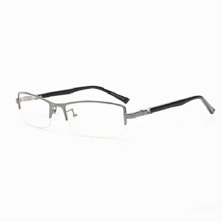 Reven Jate Men's Semi Rim Rectangle Tr 90 Titanium Eyeglasses 9036 Frames Reven Jate C1  