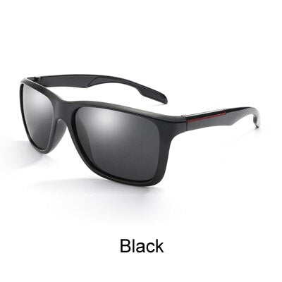 Ralferty HD Polarized Sunglasses | Blue Mirror Square UV400 Black / China / As Picture