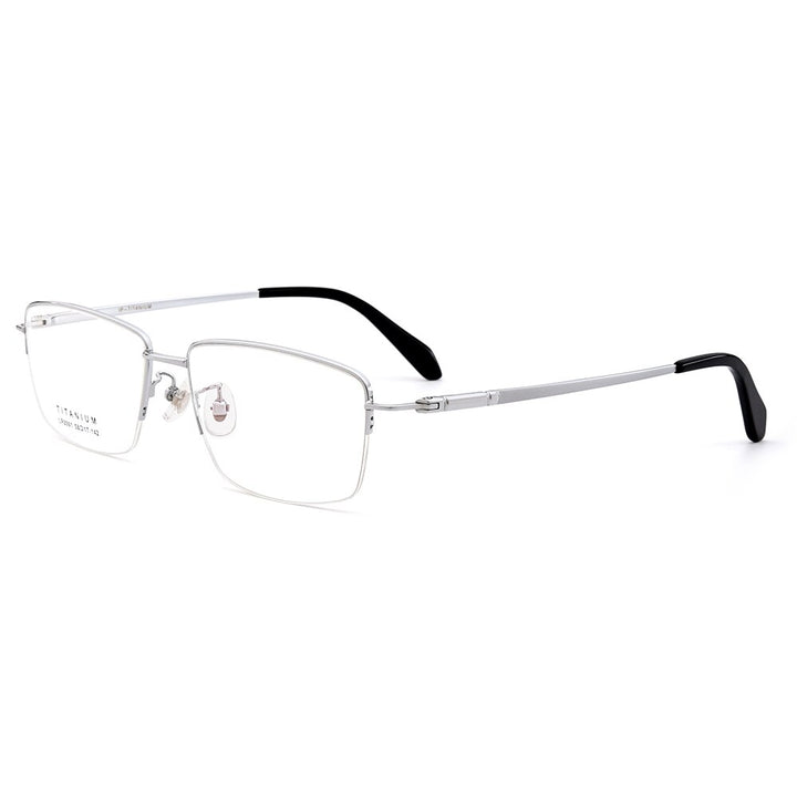 Men's Eyeglasses Ultralight 100% Pure Titanium Half Rim Lr8961 Semi Rim Gmei Optical   