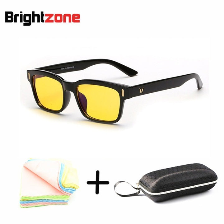 Men's Eyeglasses Anti Blue Ray Light Night Vision Night Vision Brightzone Bright Black case2  