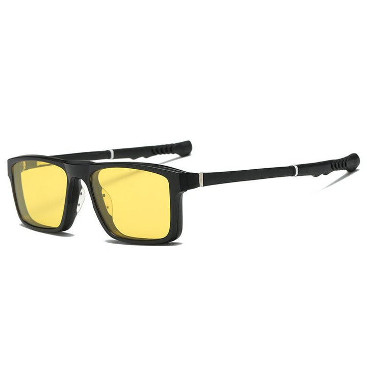 Unisex Sport Clip On Sunglasses Night Vision Titanium Eyeglasses 2212 Clip On Sunglasses Bclear   
