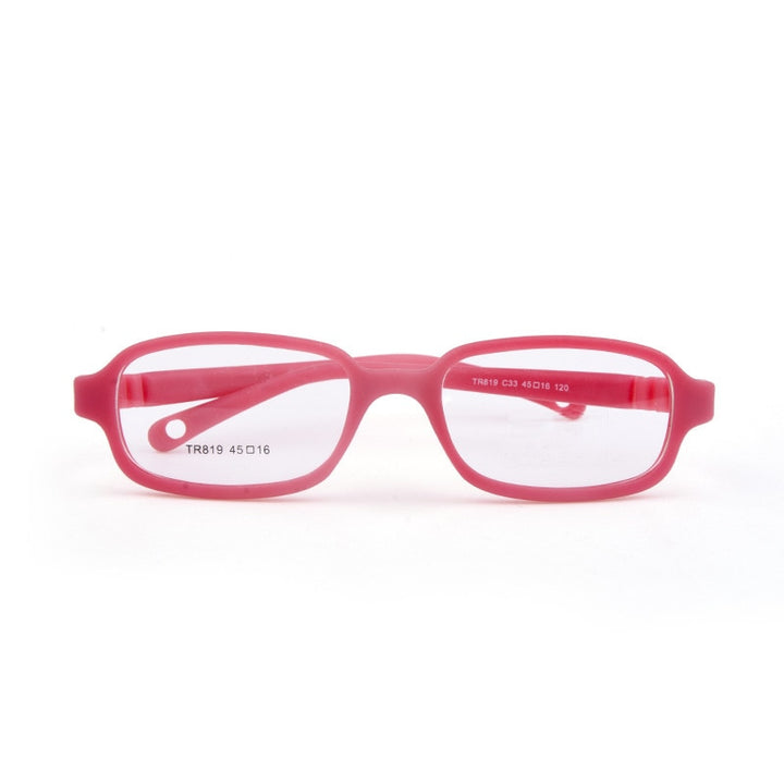 Unisex Children's Rectangular Framed Eyeglasses 3563900 Frame Brightzone C33 rose red  