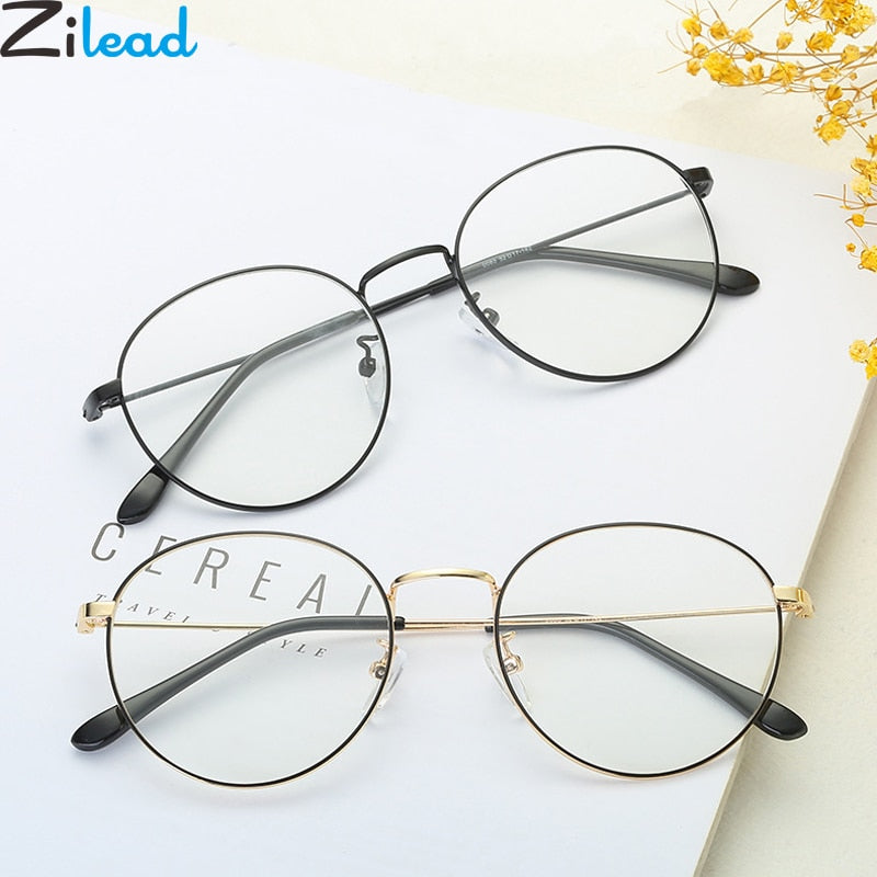 Zilead Metal Round Reading Glasses Unisex Clear Lens Spectacles Eyeglasses Hyperopia 66 Reading Glasses Zilead   