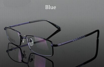 Men's Eyeglasses Alloy Frame Ultra Light 2033 Frame Chashma Blue  
