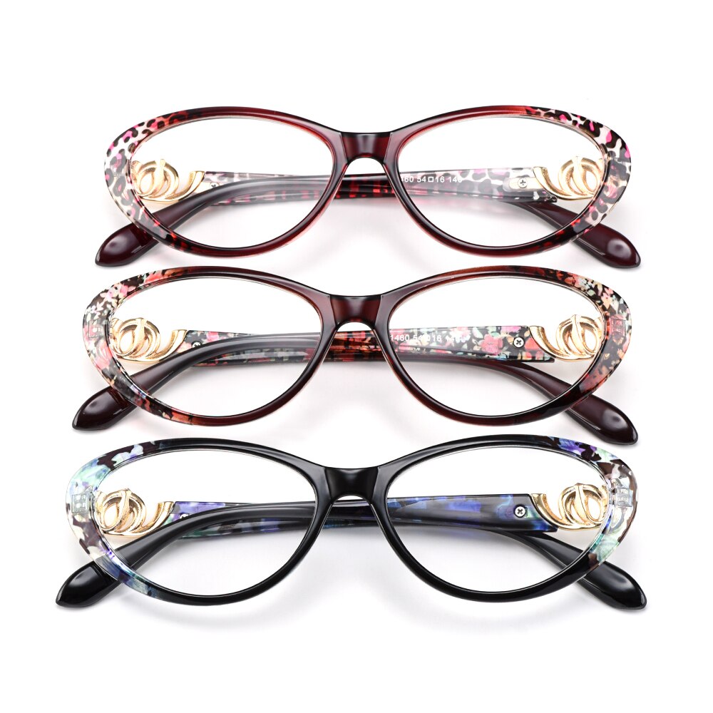 Women's Eyeglasses Ultra-Light Plastic Ttitanium Tr90 Cat Eye M1460 Frame Gmei Optical   