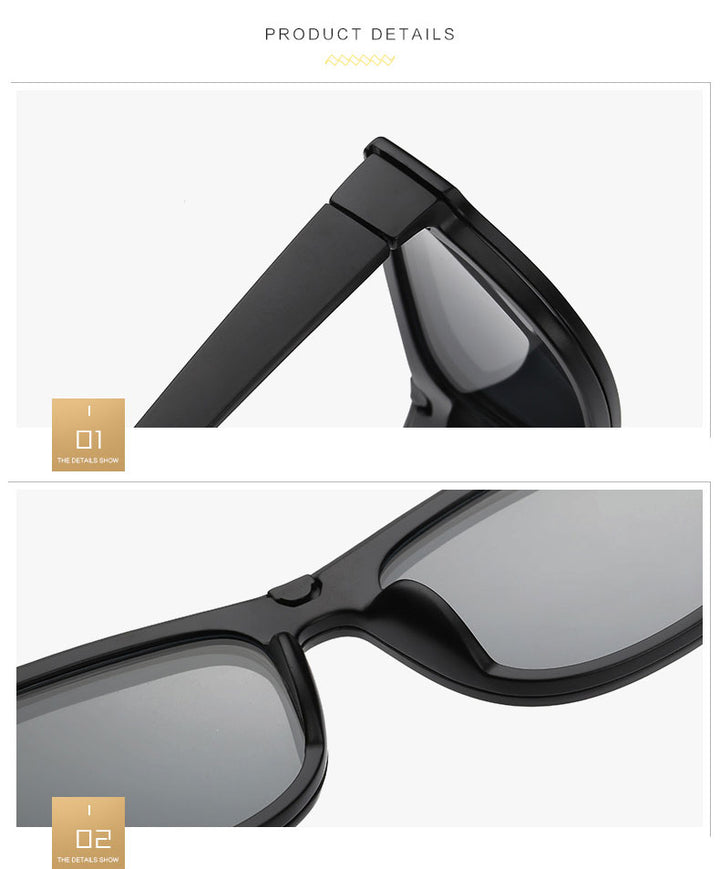 Reven Jate 2203 Plastic Polarized Sunglasses Frame With Magnetic Super Light Mirror Coating Sunglasses Reven Jate   