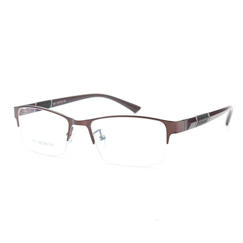Bclear Men's Semi Rim Alloy Tr 90  Square Eyeglasses  961 Semi Rim Bclear   