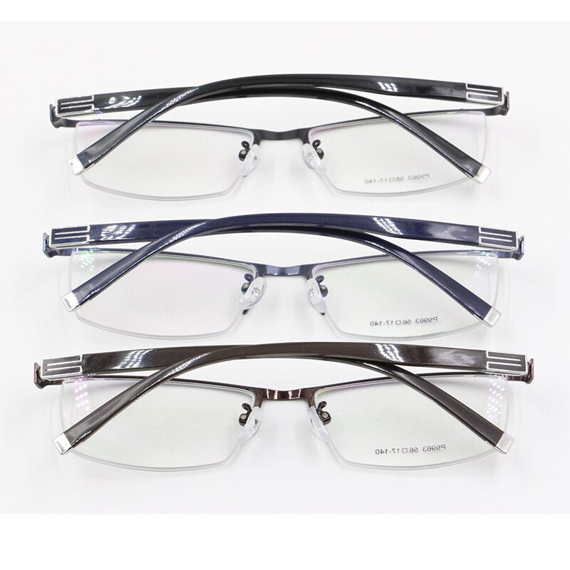 Bclear Men's Titanium Alloy Eyeglasses Semi-Rim Semi Rim Bclear   