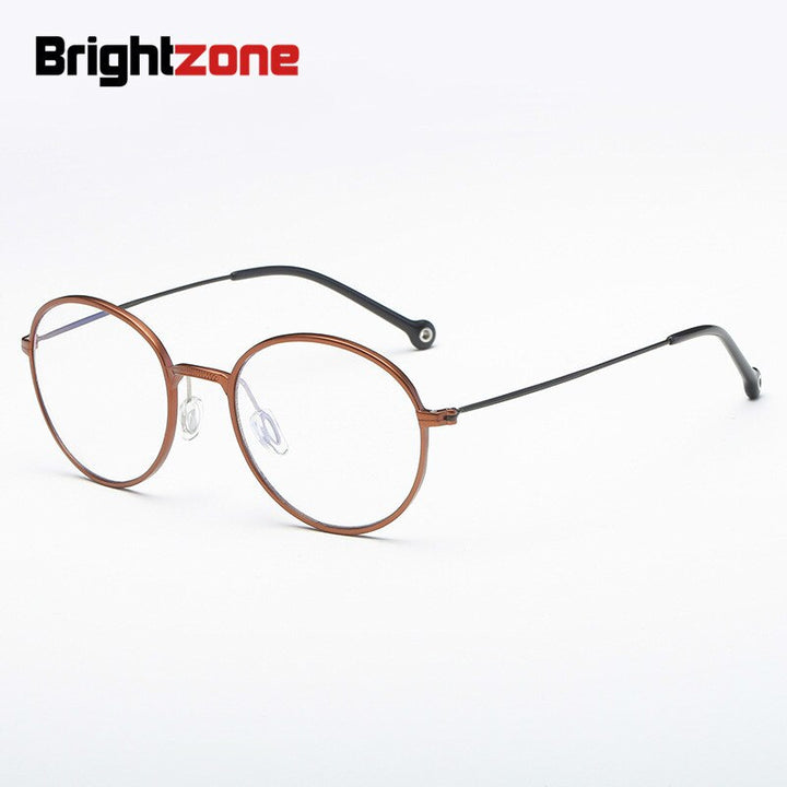 Unisex Eyeglasses Full Frame Round Anti Blue Light Th0003 Anti Blue Brightzone   