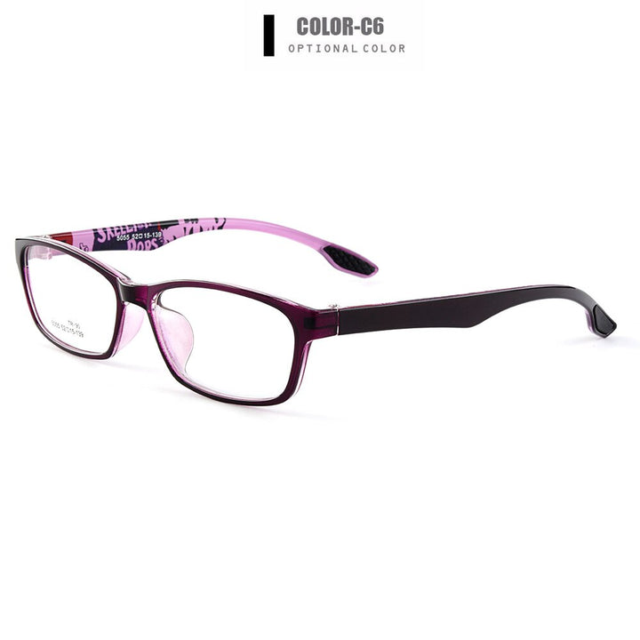 Unisex Eyeglasses Ultra-Light Tr90 Rectangular 5 Colors M5055 Frame Gmei Optical C6  