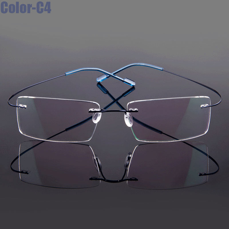 Men's Eyeglasses Rimless Alloy 9 Colors T8089 Rimless Gmei Optical C4  