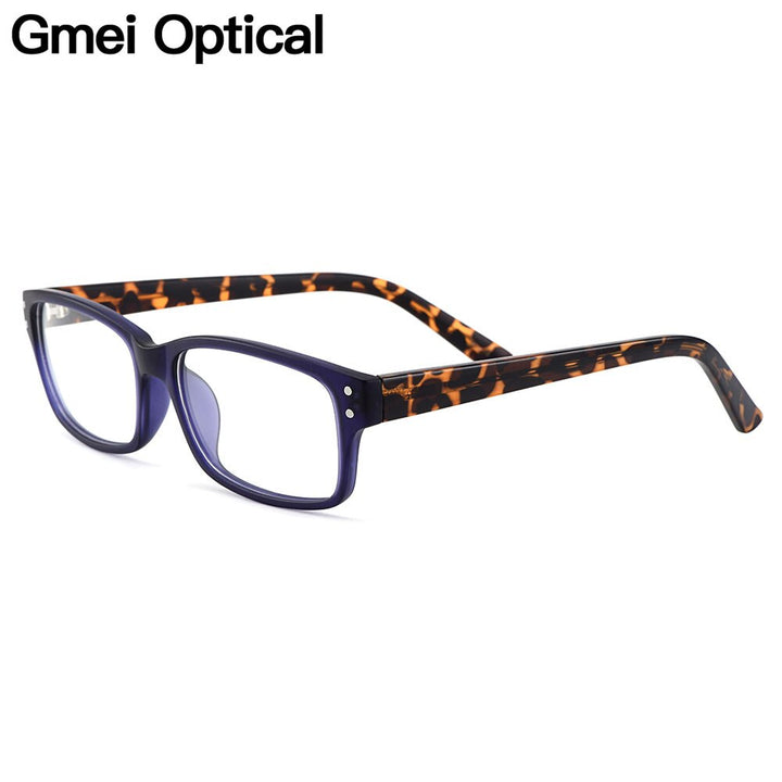 Unisex Eyeglasses Rectangle Full Rim Plastic Frame H8003 Full Rim Gmei Optical   