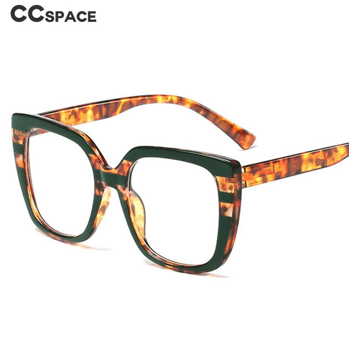 CCSpace Women's Full Rim Oversized Square Resin Frame Eyeglasses 45759 Full Rim CCspace   