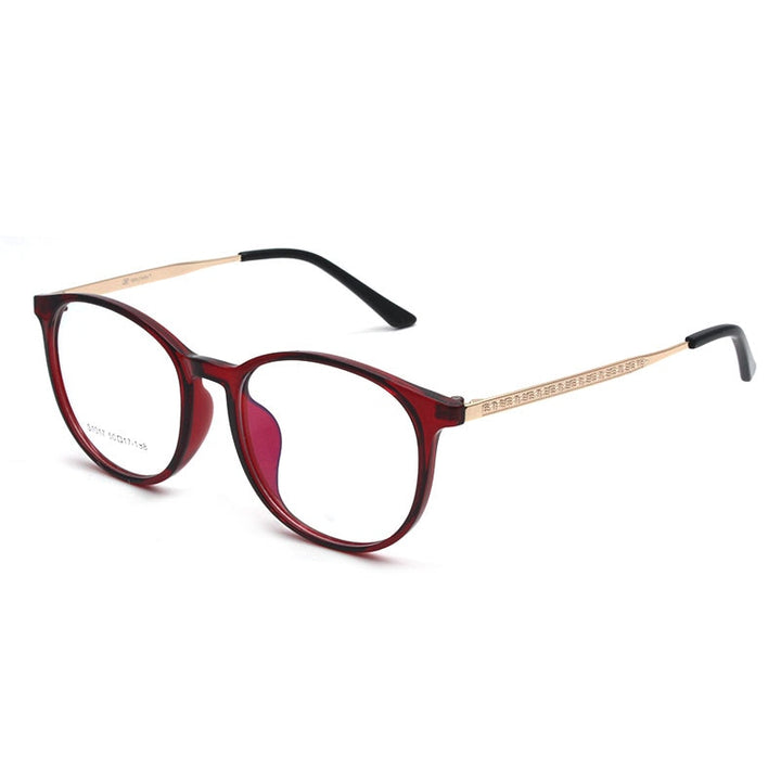 Reven Jate S1017 Acetate Full Rim Flexible Eyeglasses Frame For Men And Women Eyewear Frame Spectacles Full Rim Reven Jate Red  