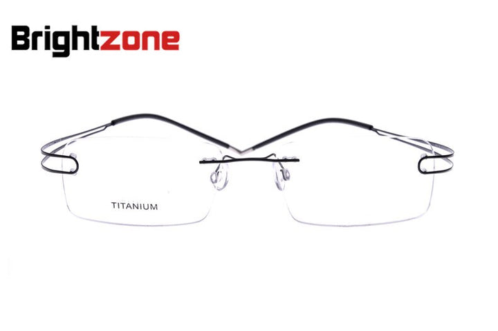 Unisex Eyeglasses Rimless Pure Titanium 4022 Rimless Brightzone   