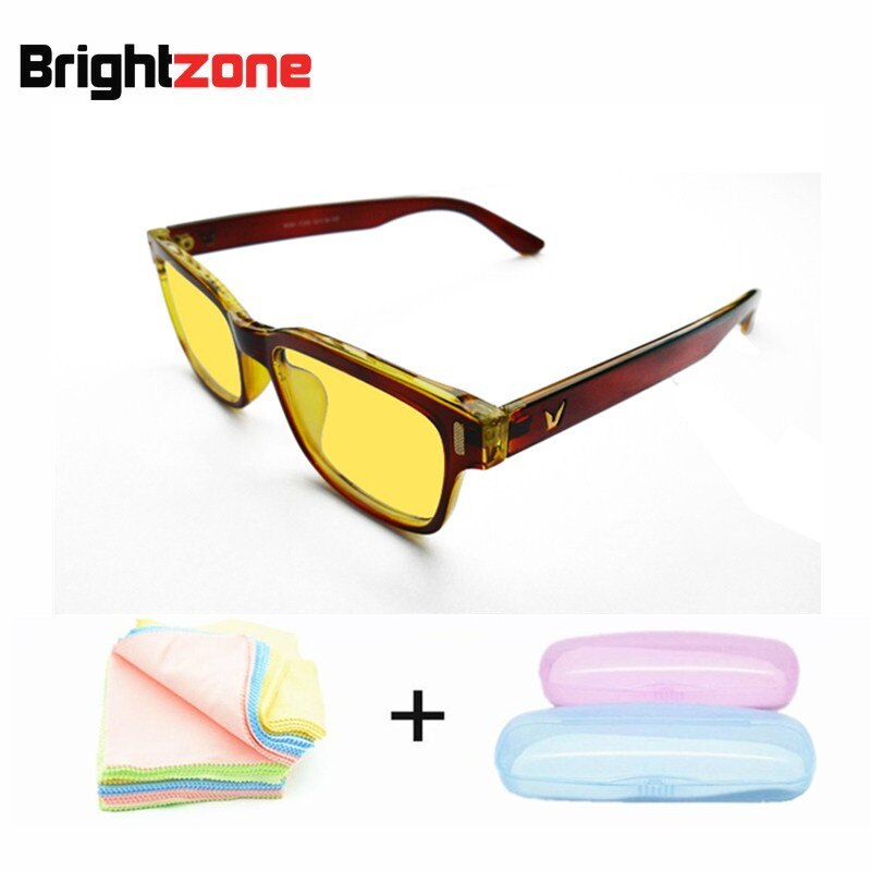 Men's Eyeglasses Anti Blue Ray Light Night Vision Night Vision Brightzone Brown case1  