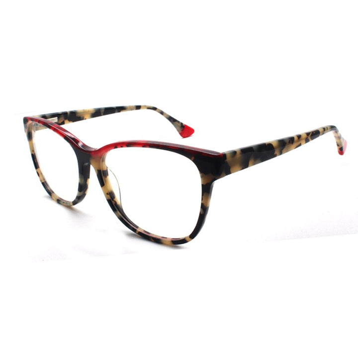 Reven Jate 8043 Acetate Glasses Frame Eyeglasses Eyeglasses For Men And Women Eyewear Frame Reven Jate C1  
