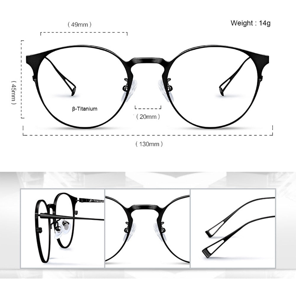 Aissuarvey Full Rim Round Titanium Frame Eyeglasses As8063 Full Rim Aissuarvey Eyeglasses   