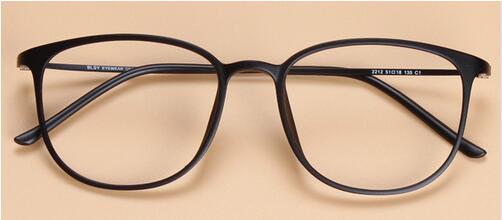 Men's Eyeglasses Ultra-light Super Big Tungsten Frame 2212 Frame SunnyFunnyDay matte black  
