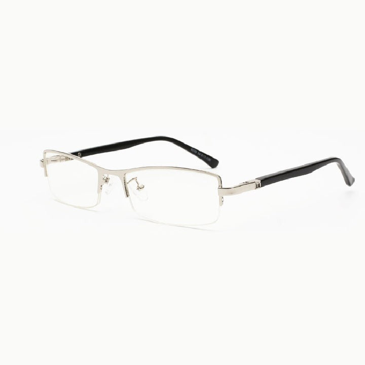 Reven Jate Men's Semi Rim Rectangle Tr 90 Titanium Eyeglasses 9036 Frames Reven Jate C3  