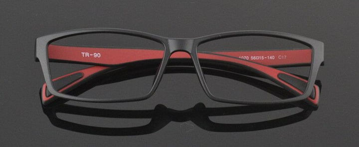 Unisex Eyeglasses Light TR 90 Flexible Sport 17 g Sport Eyewear Chashma Red Temple  